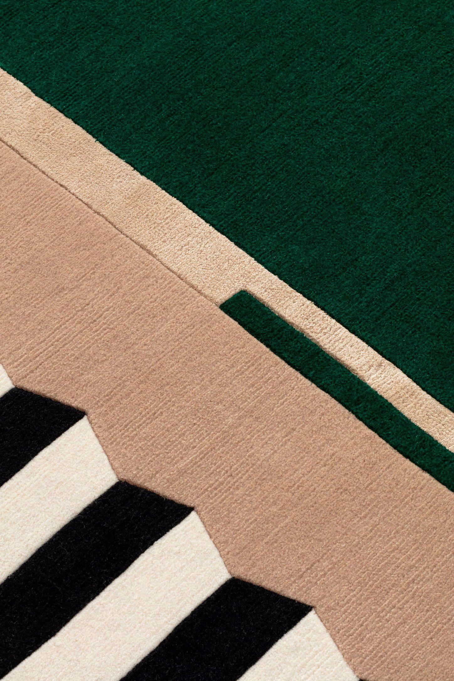 Annodato a mano Dentelle Hexagon di Claude Cartier Studio A da cc-tapis in vendita