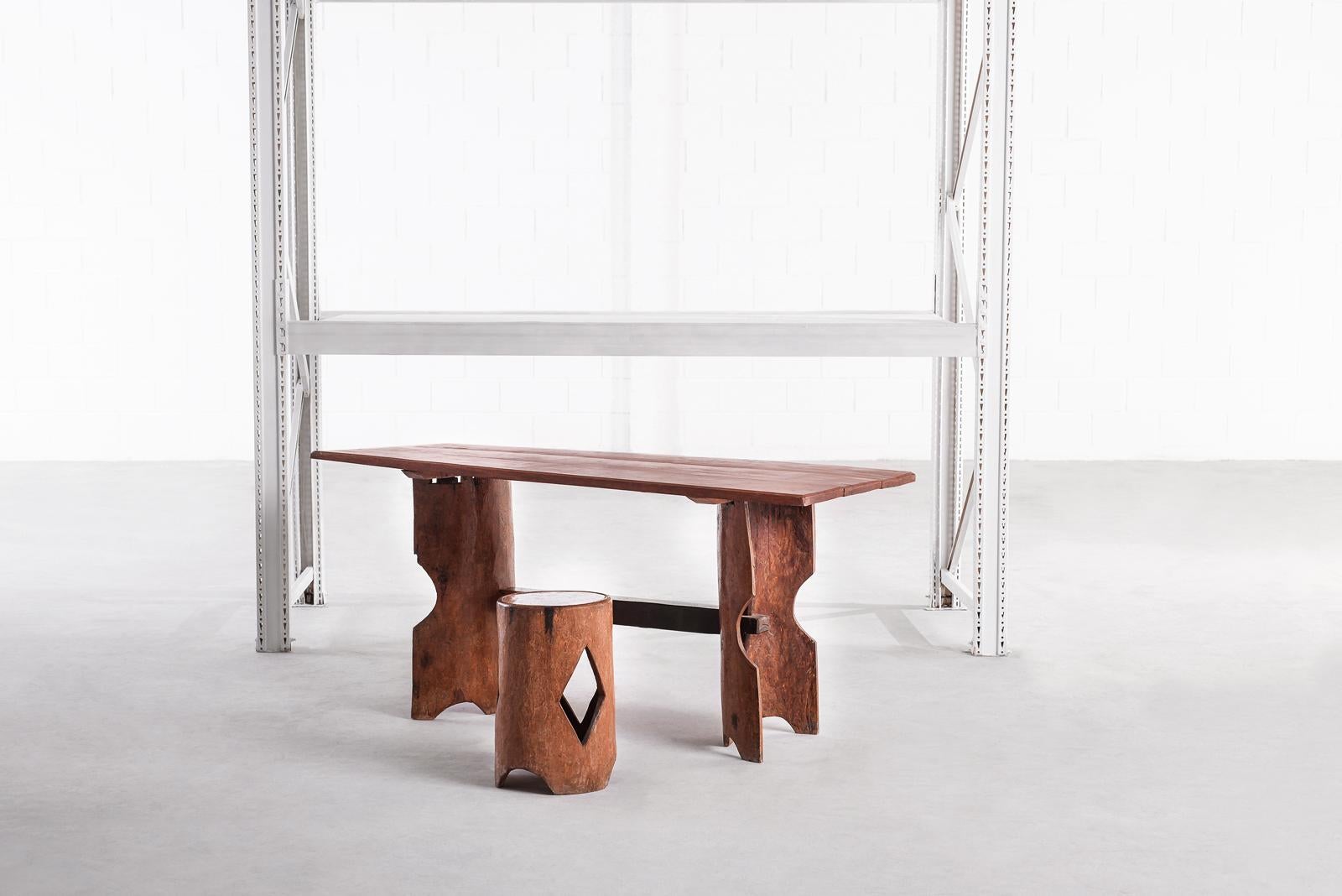 Table de salle à manger Denuncia en bois massif de Jose Zanine Caldas, vers 1970 en vente 9