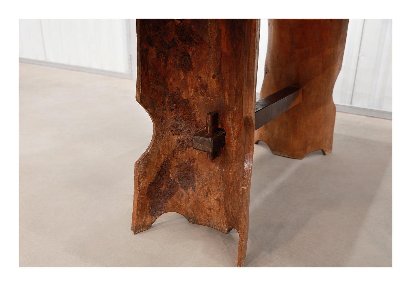 Brésilien Table de salle à manger Denuncia en bois massif de Jose Zanine Caldas, vers 1970 en vente
