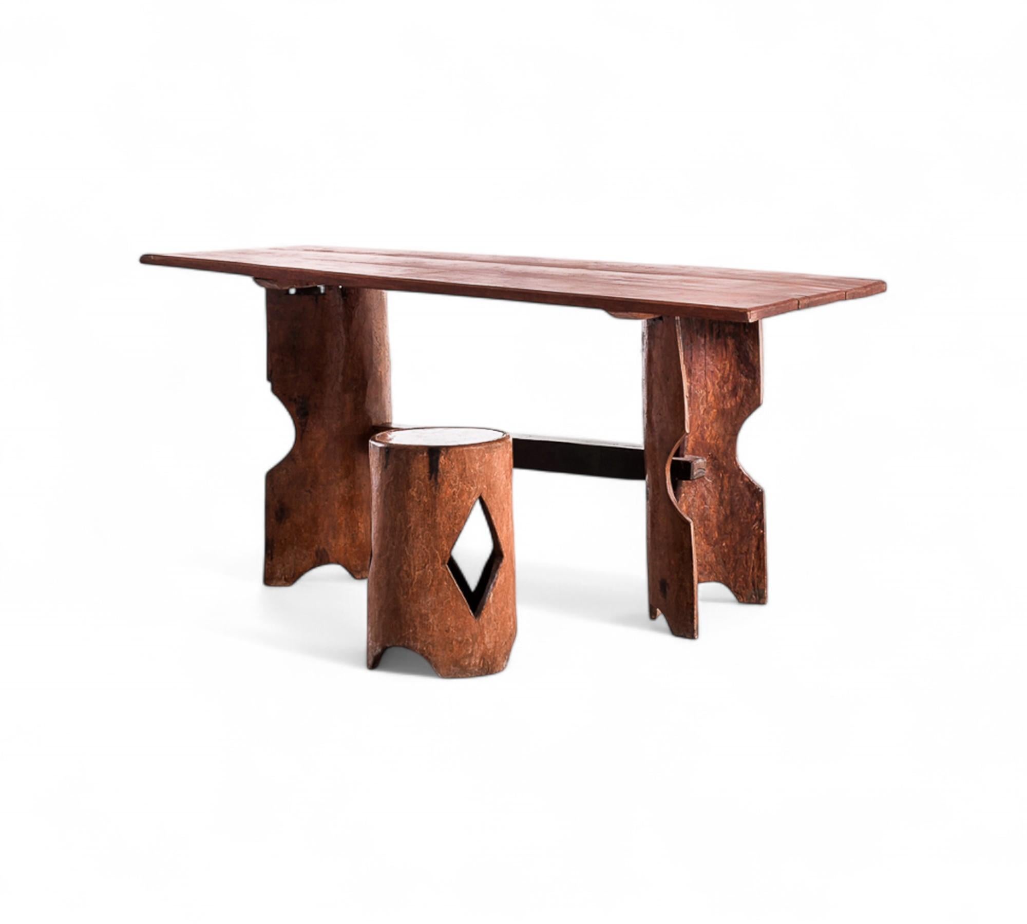 Denuncia Esstisch aus Massivholz von Jose Zanine Caldas, ca. 1970er Jahre im Angebot 2