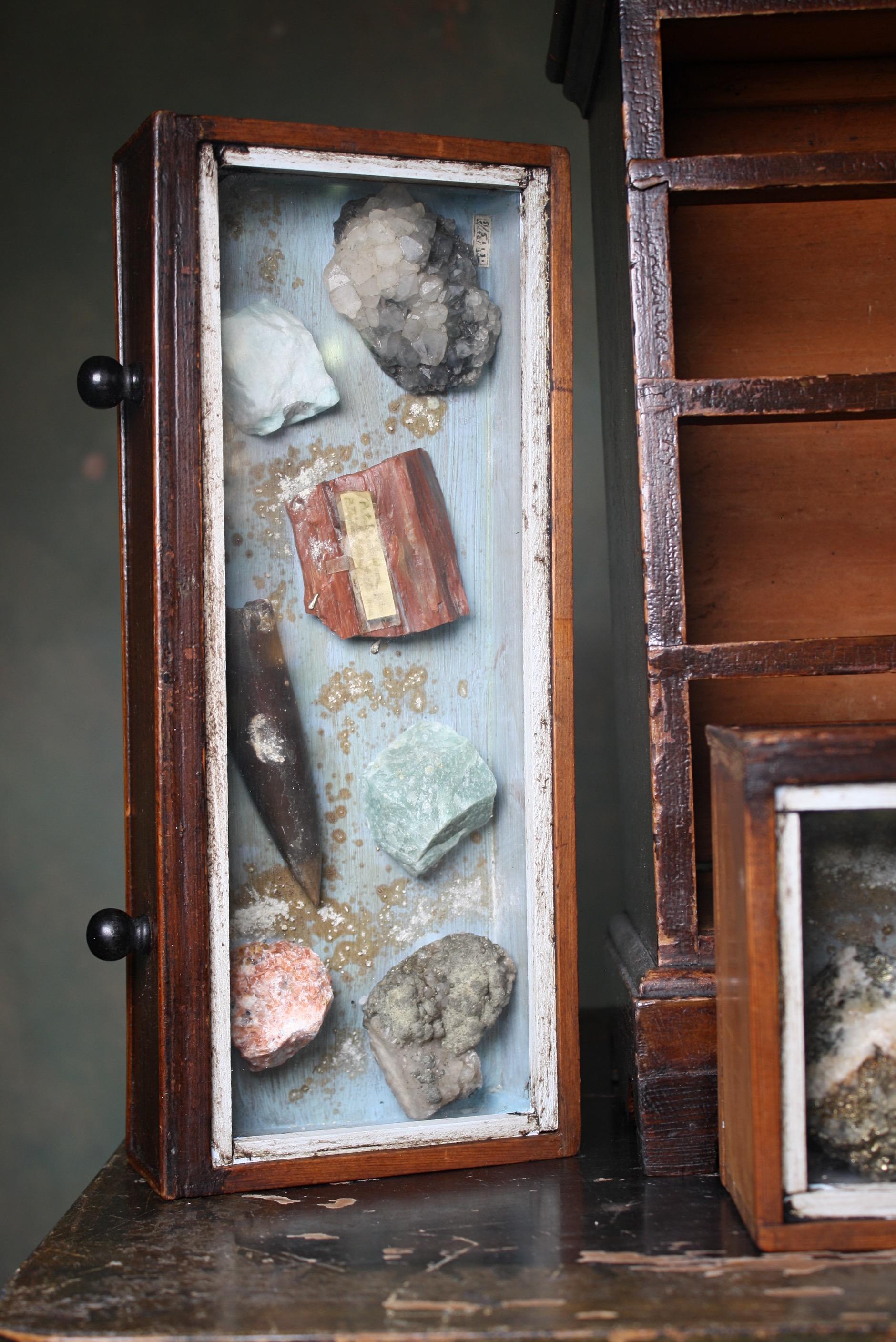 Denver Colorado D C Woodend, 1885 Table Top Geology Mineral Specimen Chest 3