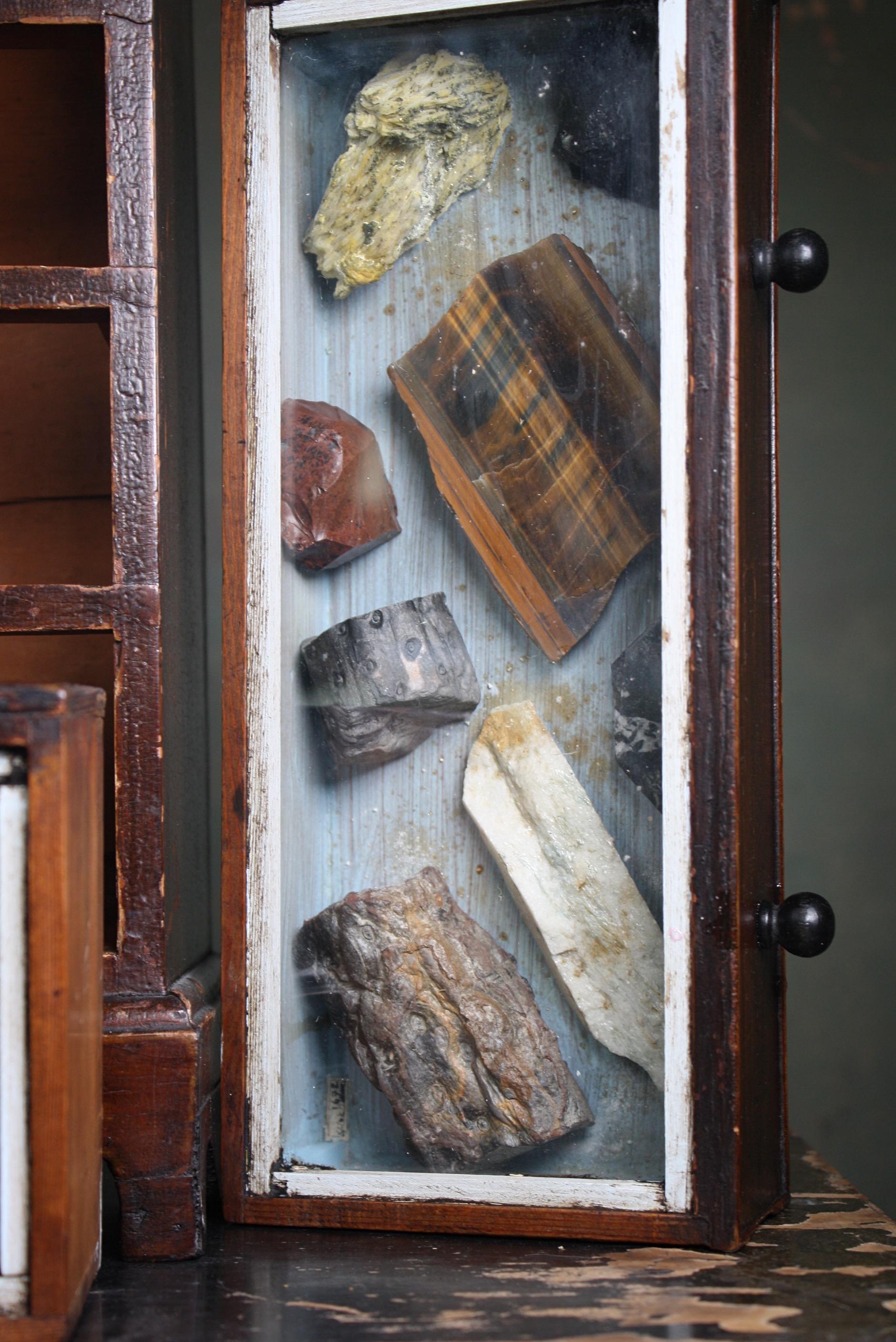 Natural Fiber Denver Colorado D C Woodend, 1885 Table Top Geology Mineral Specimen Chest