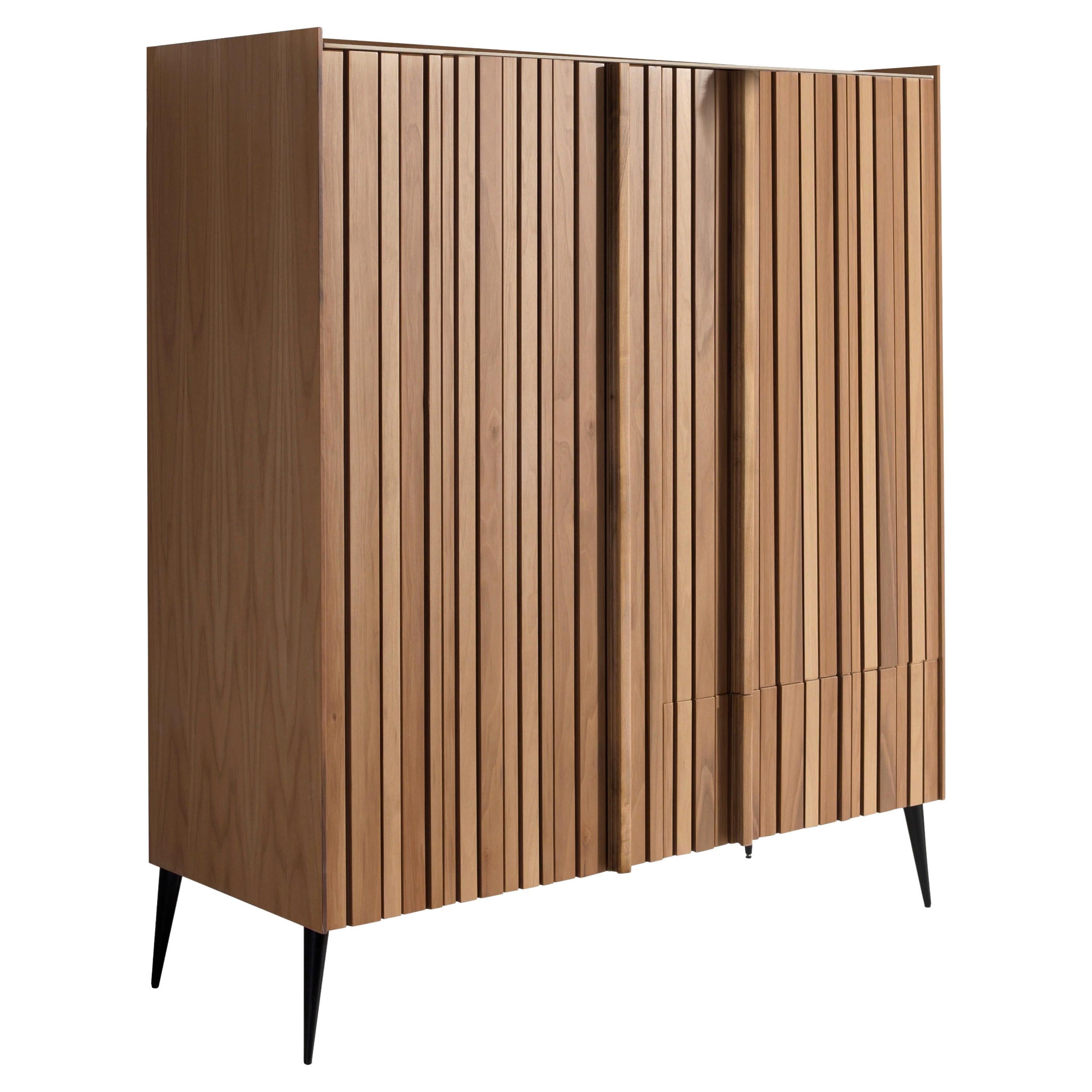 Denver Walnut Wood Cabinet by Lola Glamour