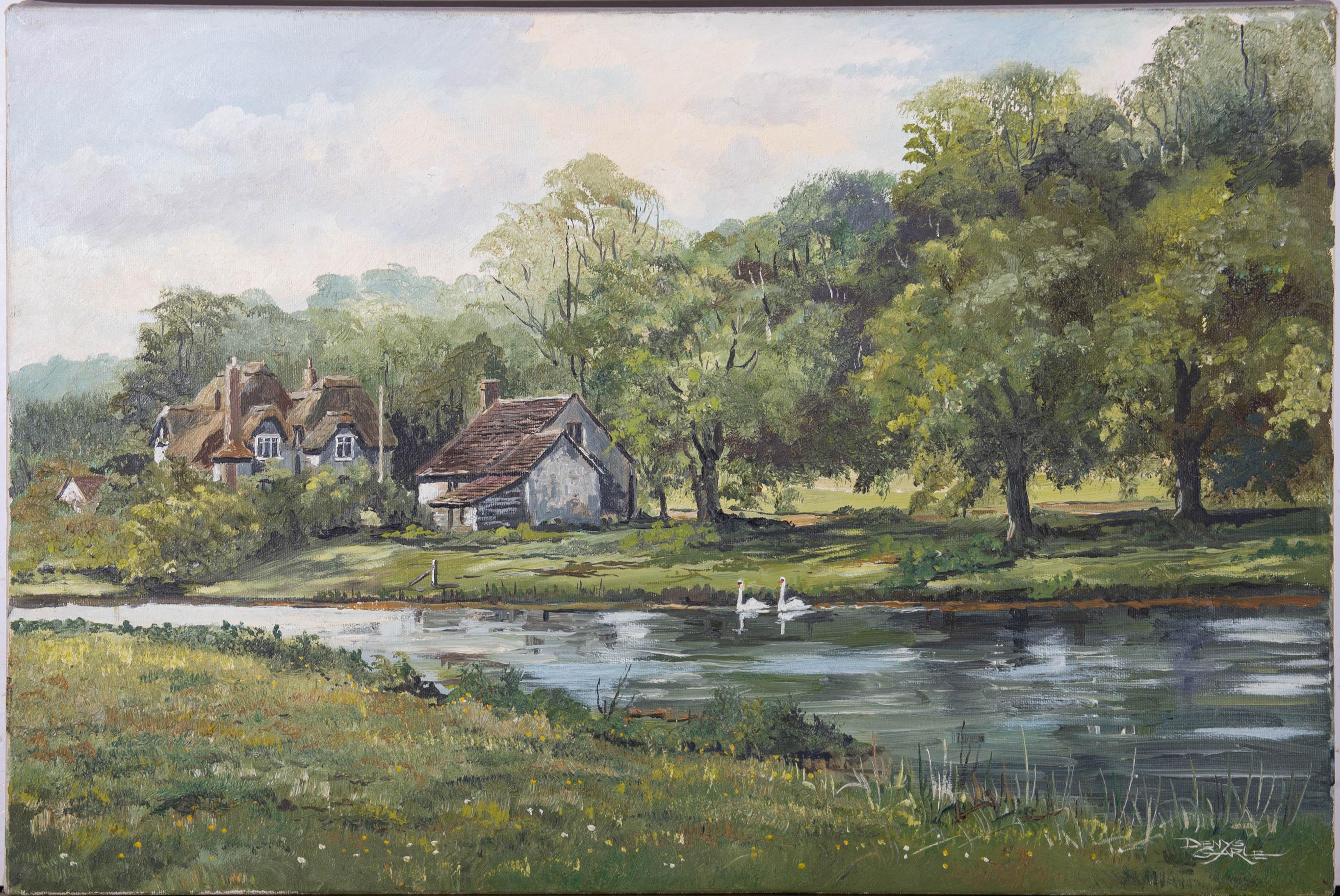Denys Garle - 20th Century Oil, River Avon, Woodford Valley 1