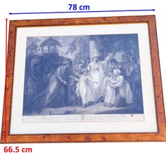Departure Of Tippoo's Sons From Zenana, 78 X66cm, Large Framed Engraving, Late 1