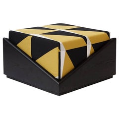 Depaysement Ottoman in Lacquered Ash and Woven Fabric by Vonnegut/Kraft for Weft