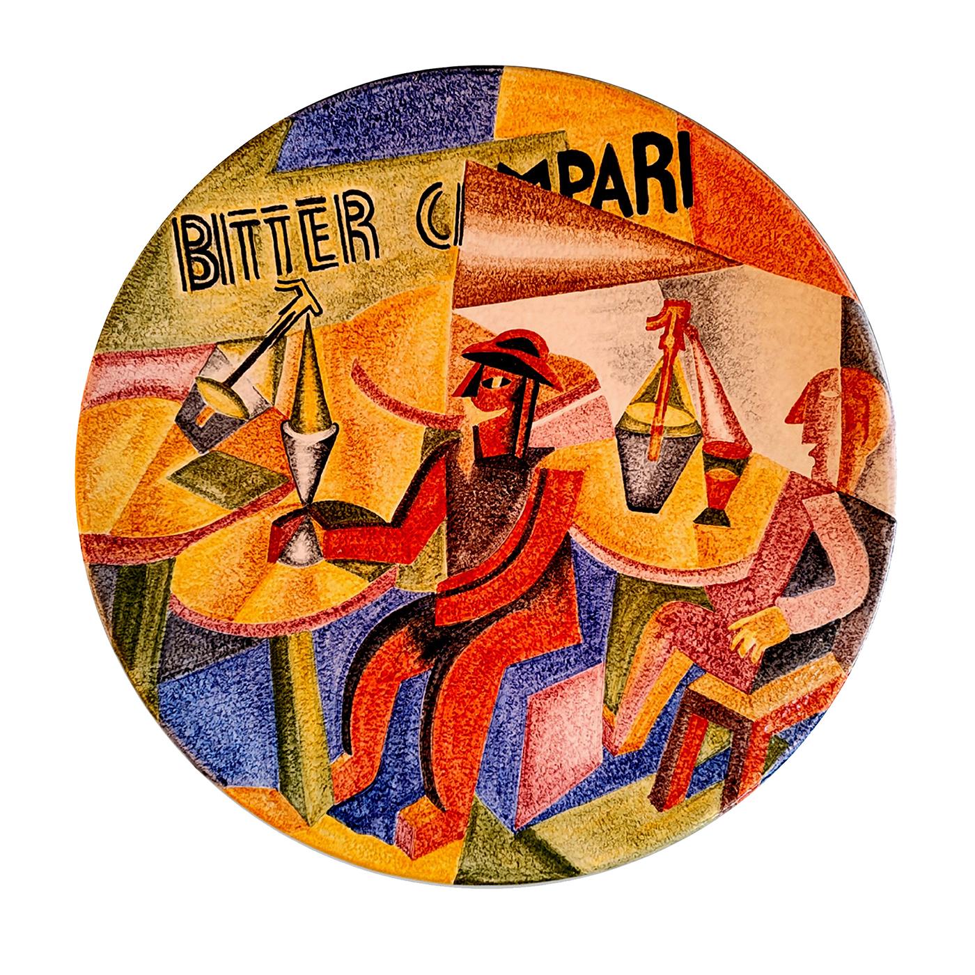 Depero pour Campari Assiette décorative en céramique en vente 1