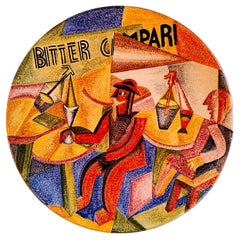 Depero for Campari Decorative Ceramic Plate