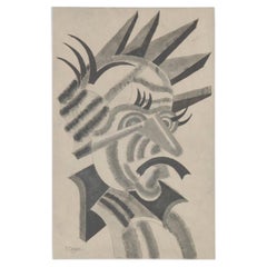 Pittura di Fortunato Depero, Titolo: L'ingegnere con Archivio Certificazioni