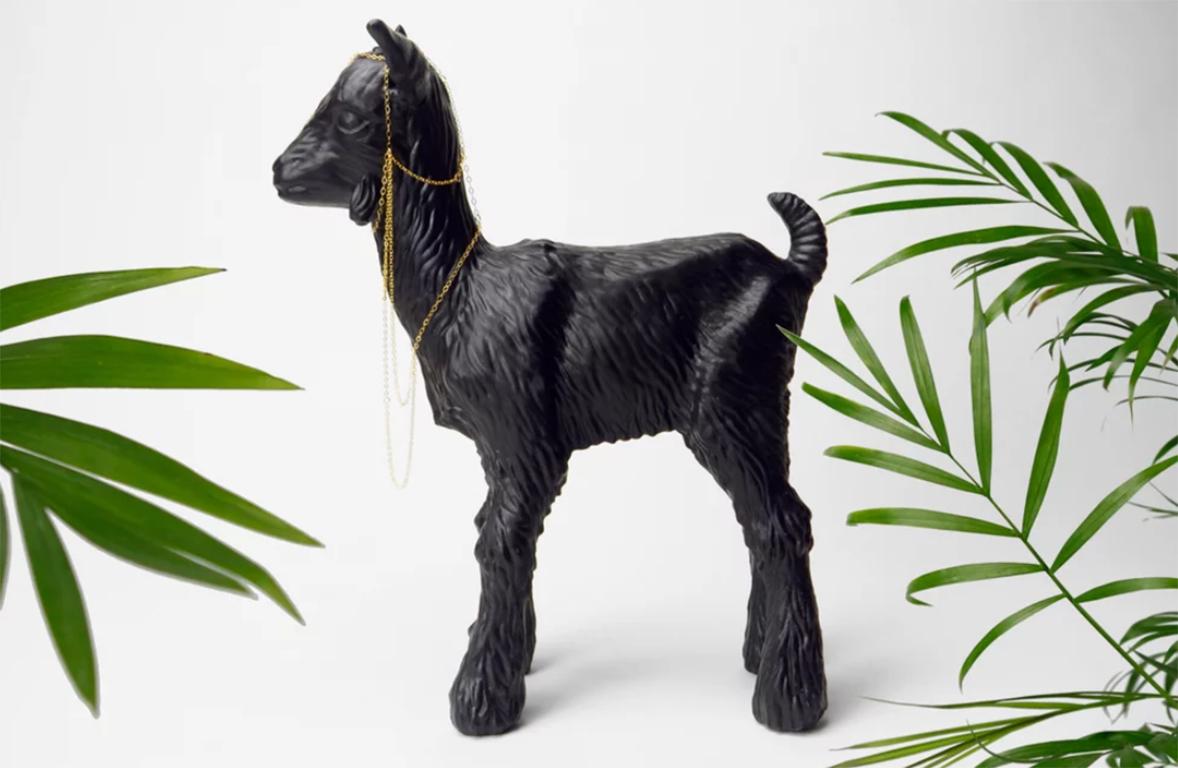 Modern Dephi by the Lost Camp - Porcelain Sculpture with Gold Filled Chain For Sale