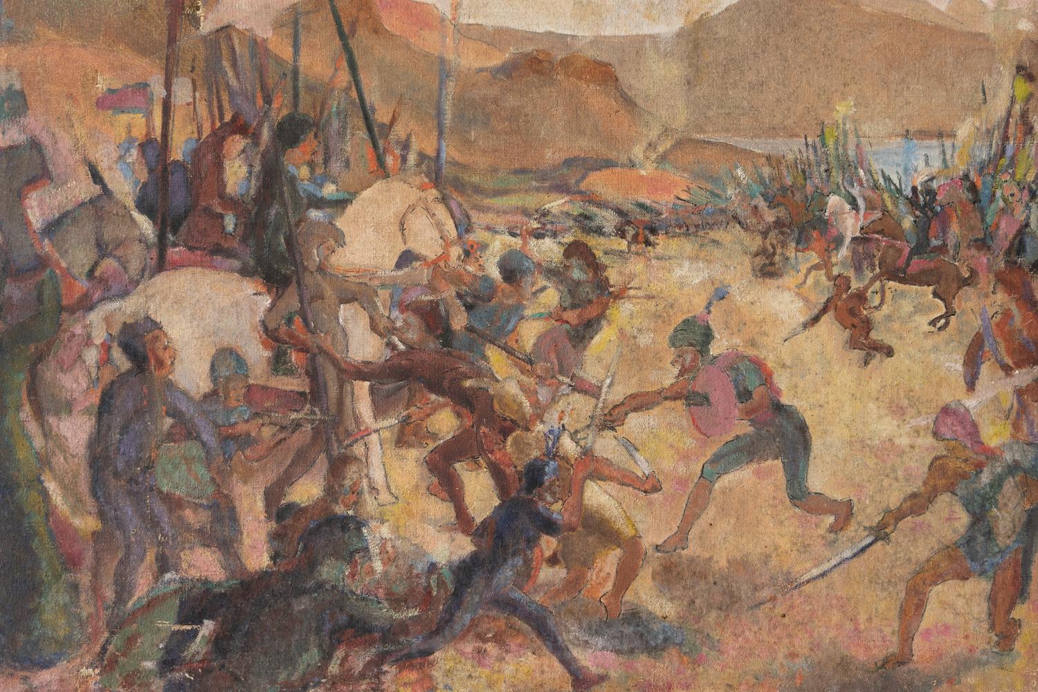 medieval battle painting