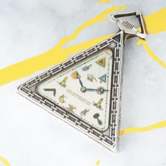Depose R.U. A Rare Silver Triangular Masonic Pocket Watch C1920
