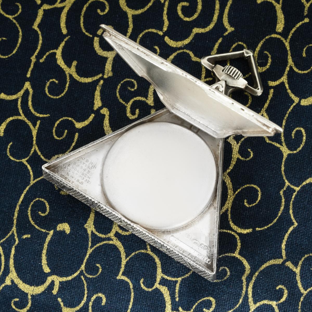 Depose R.U. A Rare Silver Triangular Masonic Pocket Watch C1920 For Sale 3