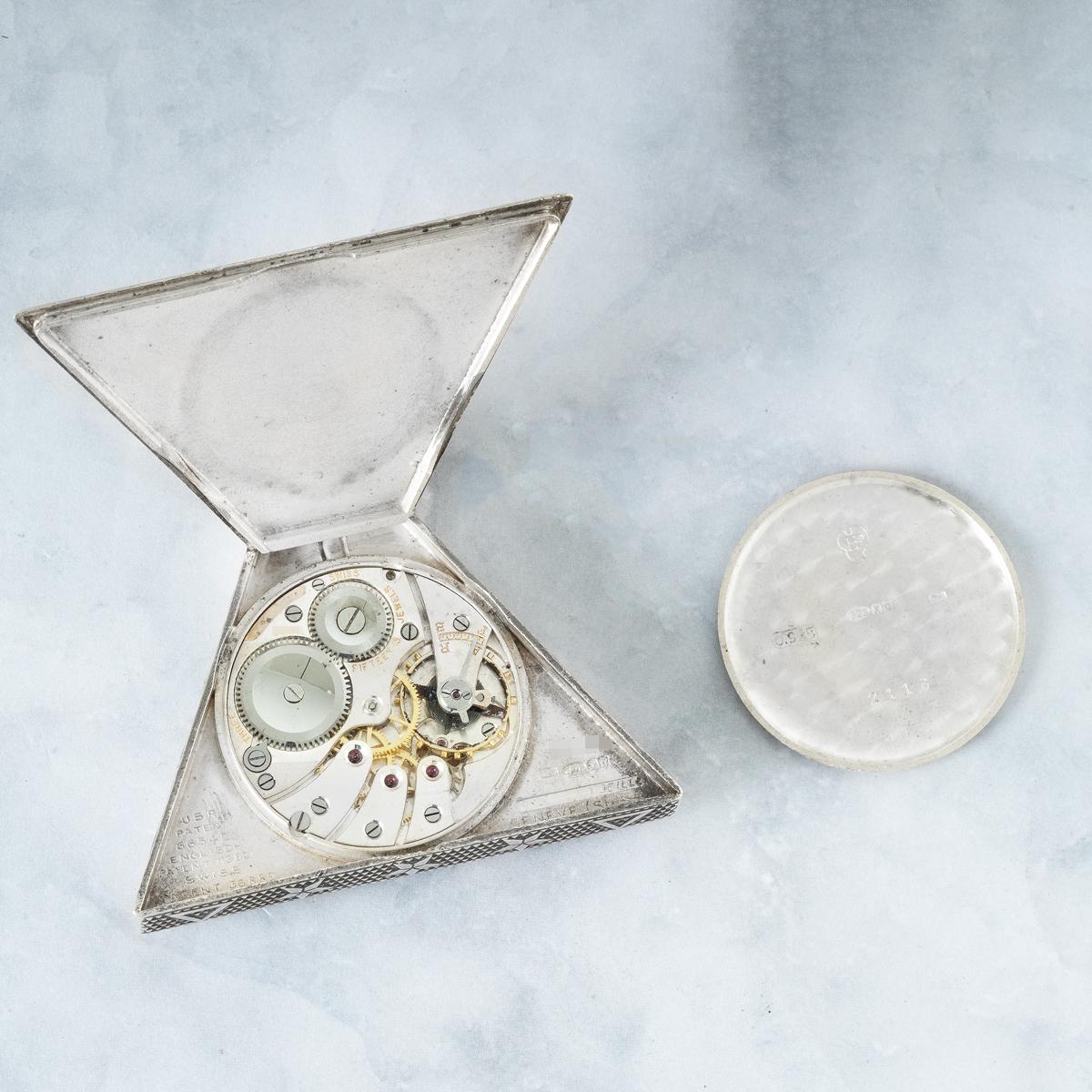 Depose R.U. A Rare Silver Triangular Masonic Pocket Watch C1920 For Sale 4