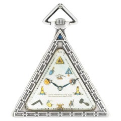 Antique Depose R.U. A Rare Silver Triangular Masonic Pocket Watch C1920