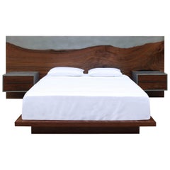 Nola Bed, Customizable Wood, Metal and Resin, King-Size