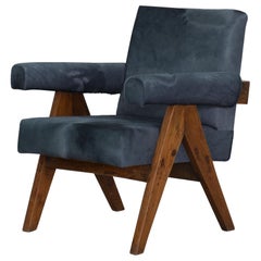 Deposit 2: Pierre Jeanneret PJ-SI-32-A Authentic, Rare Upholstered Easy Chair