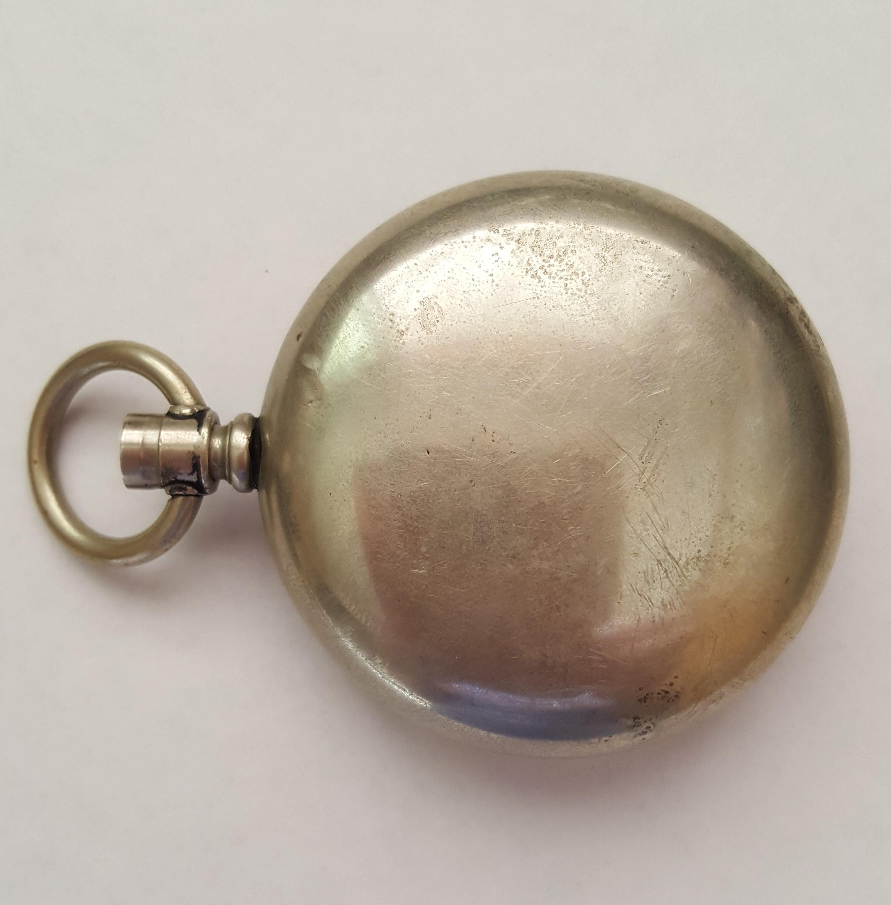 Vintage Silver RR Special Pocket Watch, Chronograph In Good Condition In San Diego, CA