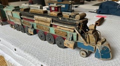 Depression Era Folk-Art Toy Train Set, Bench-made, Union Pacific