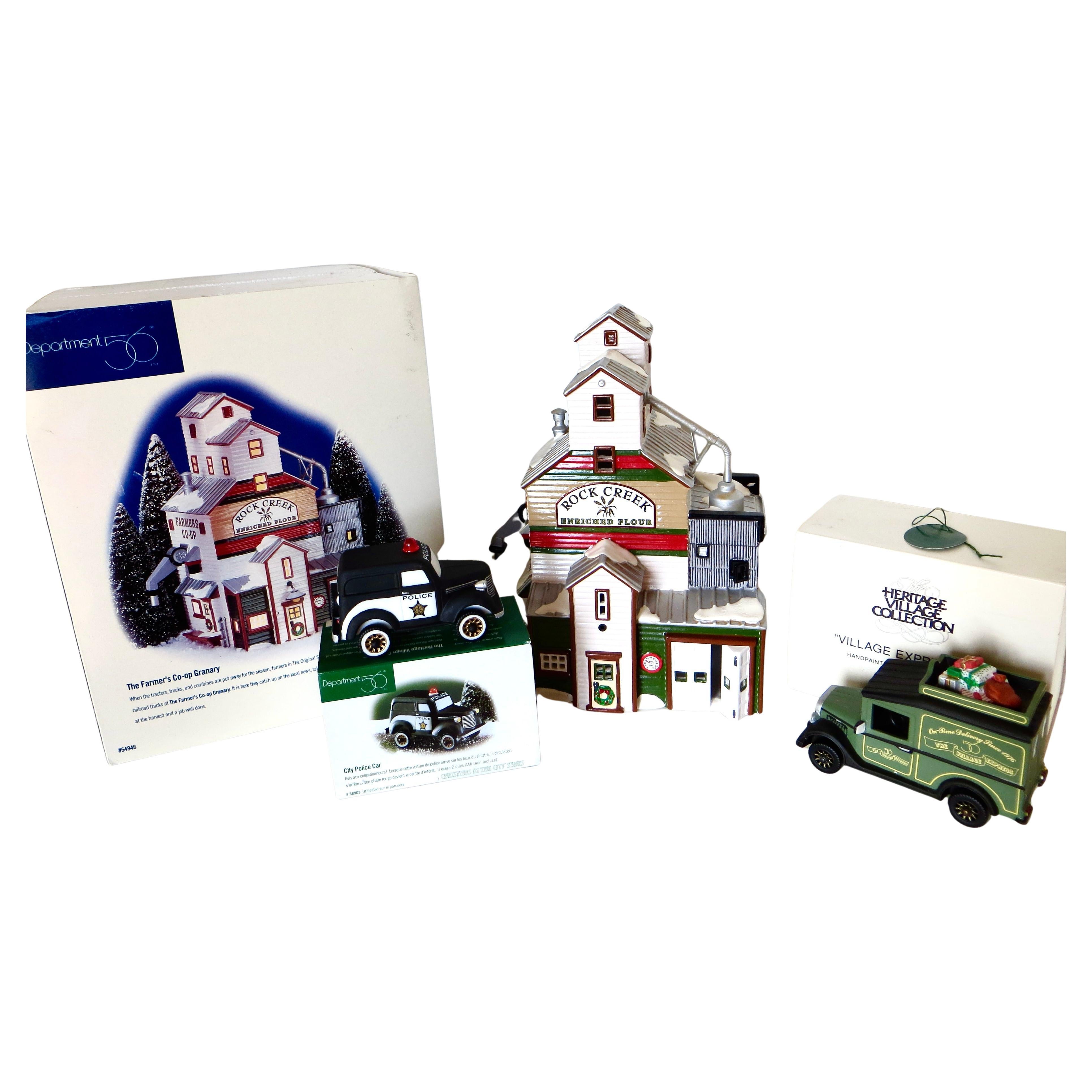 Dept. 56 "The Farmer's Co-op Granary" From "The Snow Village" Plus 2 Accessories For Sale