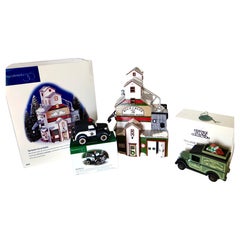 Vintage Dept. 56 "The Farmer's Co-op Granary" From "The Snow Village" Plus 2 Accessories