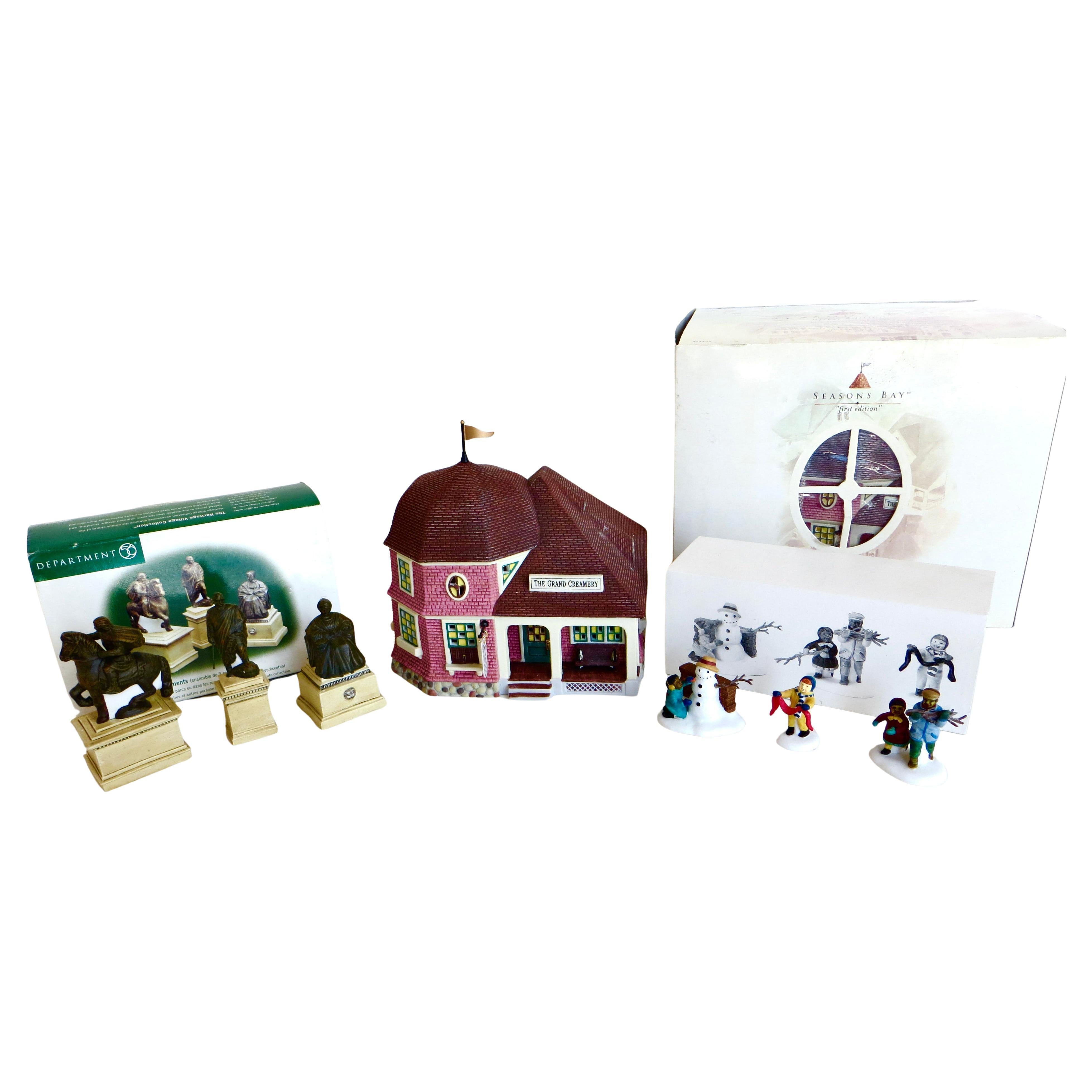 Dept. 56 "The Grand Creamery" Season's Bay Series 1ère édition + deux accessoires