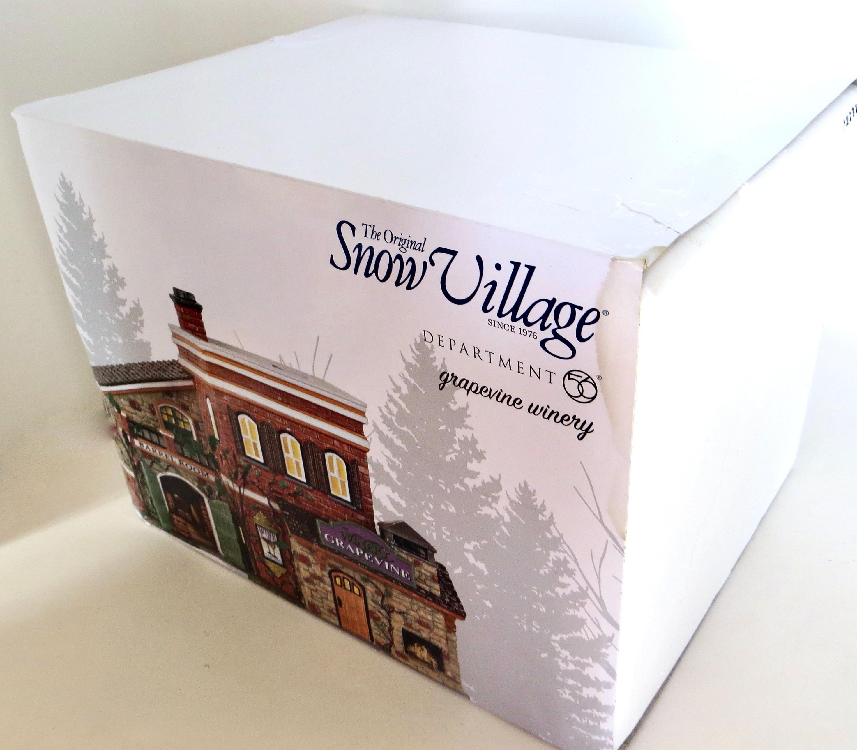 Dept.56 Bodega Grapevine Edificio de cerámica de la serie original Snow Village en venta 3