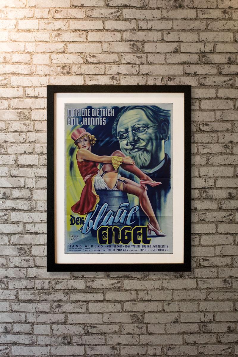 Prim educator Immanuel Rath (Emil Jannings) finds some of his students ogling racy photos of cabaret performer Lola Lola (Marlene Dietrich) and visits a local club, The Blue Angel, in an attempt to catch them there. Seeing Lola perform, the teacher