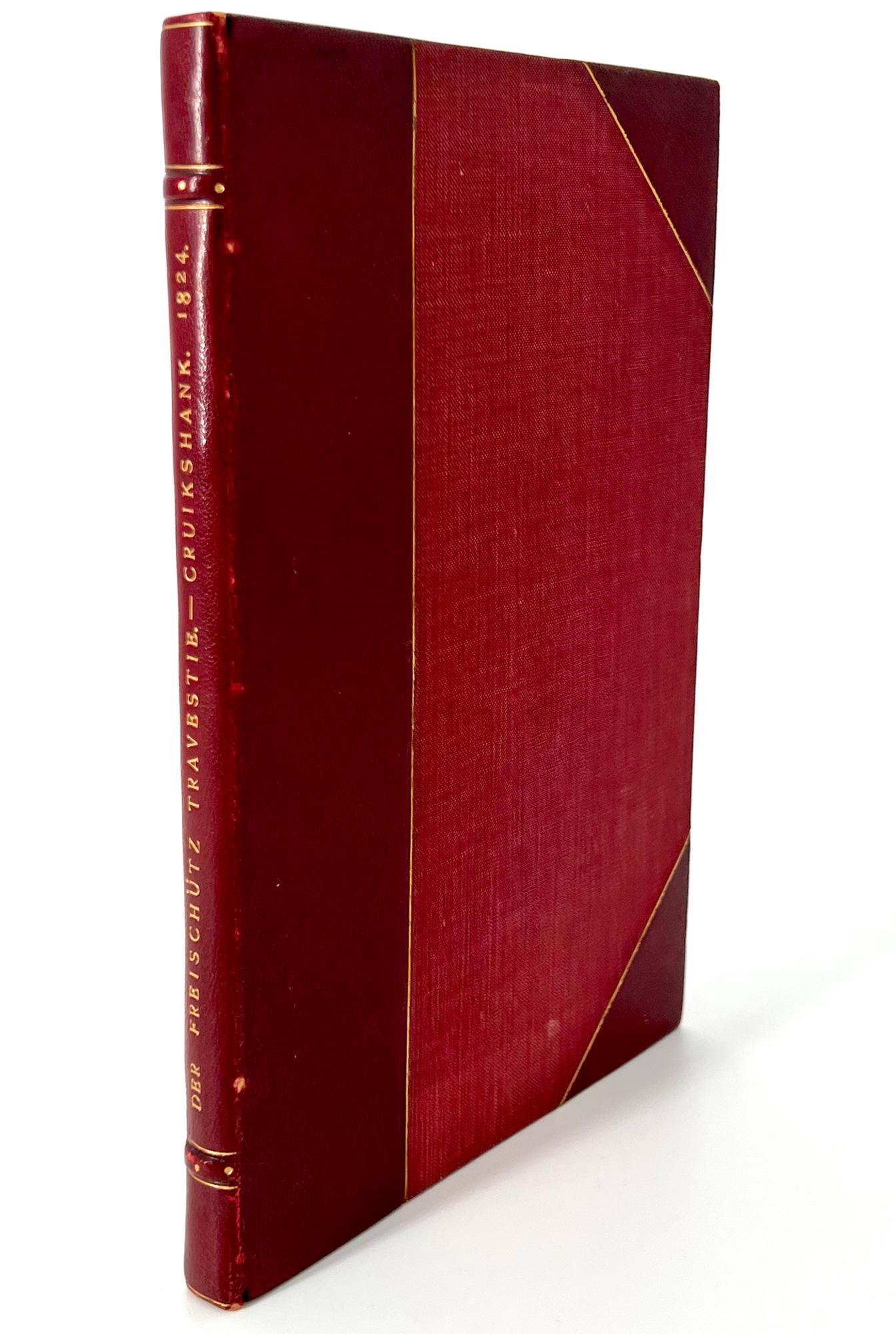 George Cruikshank, George (illus.), Apel (aut.)
Der Freischütz Travestie. Di Septimus Globus; con dodici incisioni di George Cruikshank, da disegni di un dilettante, e il racconto originale su cui si basa l'opera tedesca.

Londra: A.I.C., 1824.