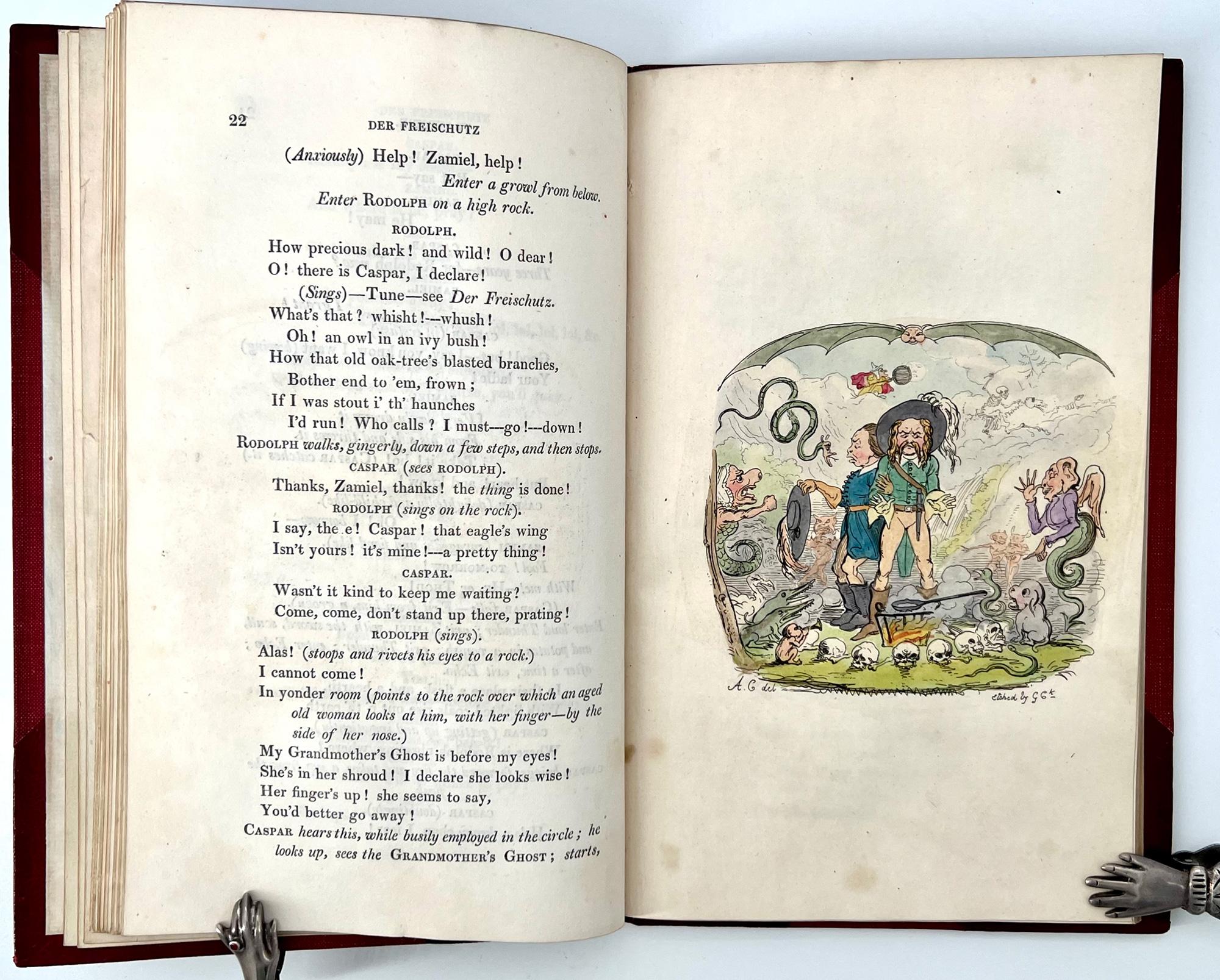 Pelle Der Freischütz Travestie. Con dodici incisioni di George Cruikshank in vendita