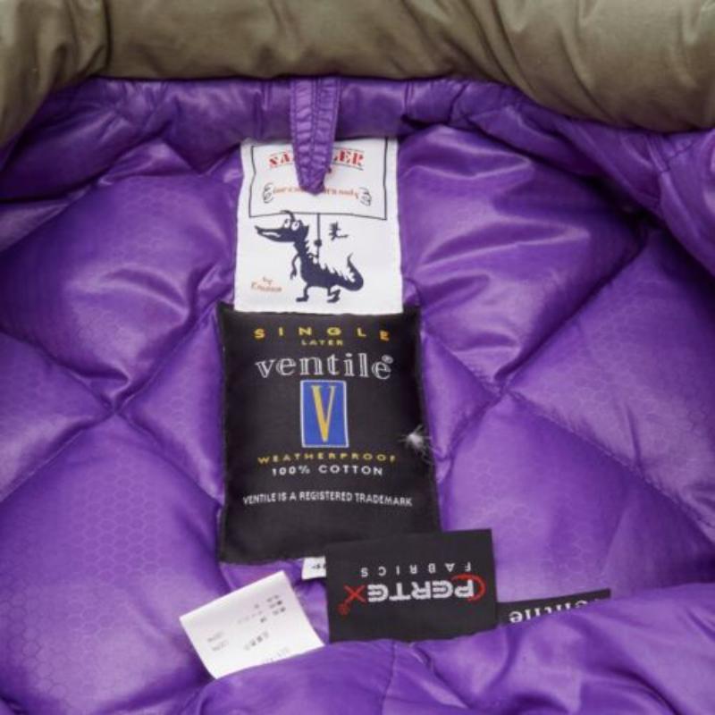 DER SAMMLER gilet in cotone ventile kaki resistente alle intemperie e imbottito EU48 M. 5