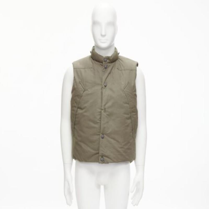 DER SAMMLER gilet in cotone ventile kaki resistente alle intemperie e imbottito EU48 M. 6