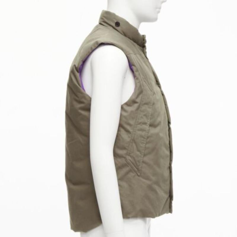 Uomo DER SAMMLER gilet in cotone ventile kaki resistente alle intemperie e imbottito EU48 M.