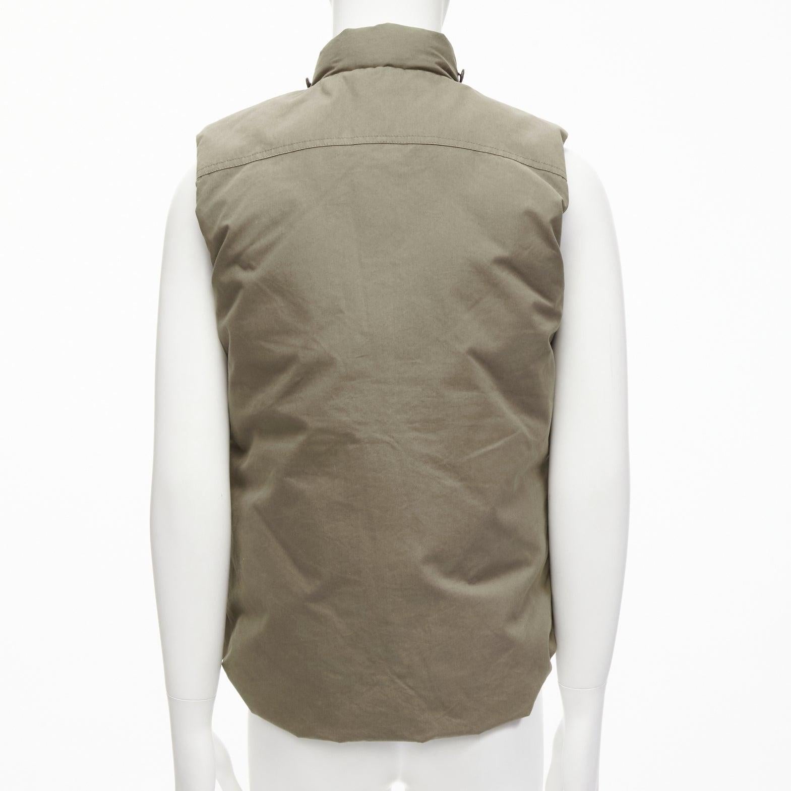 DER SAMMLER khaki weatherproof ventile cotton padded puffer vest jacket EU48 M For Sale 1