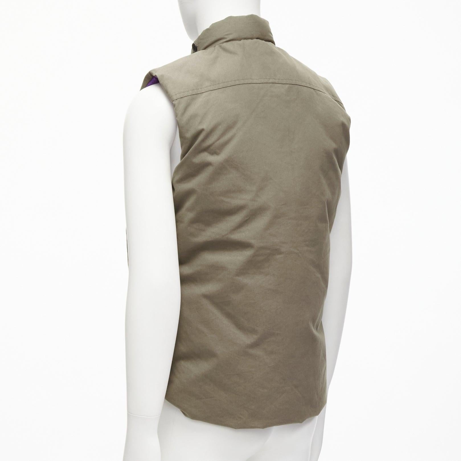 DER SAMMLER khaki weatherproof ventile cotton padded puffer vest jacket EU48 M For Sale 2