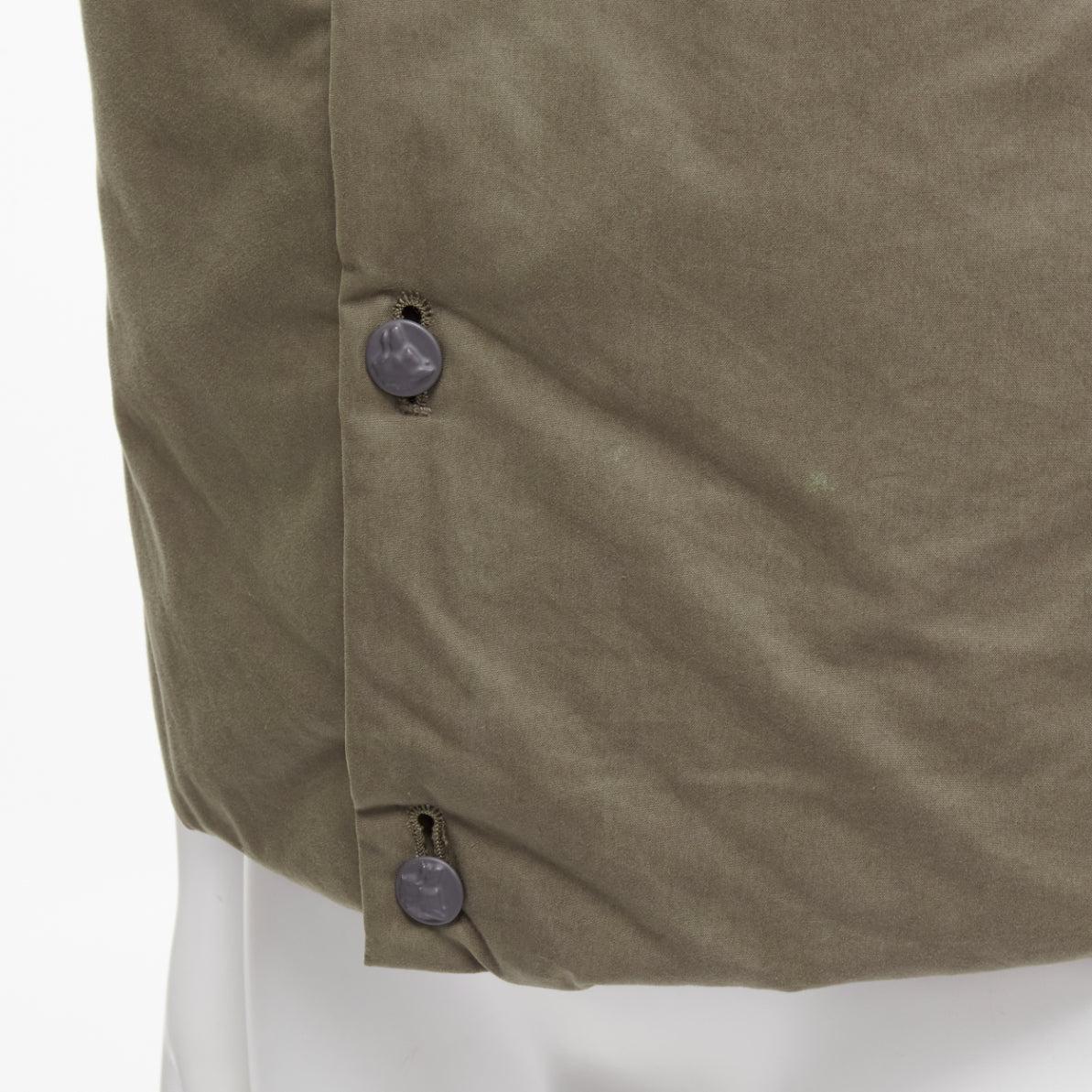 DER SAMMLER khaki weatherproof ventile cotton padded puffer vest jacket EU48 M For Sale 3