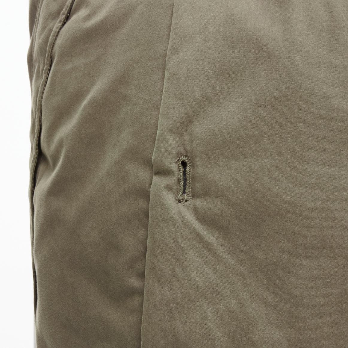 DER SAMMLER khaki weatherproof ventile cotton padded puffer vest jacket EU48 M For Sale 4