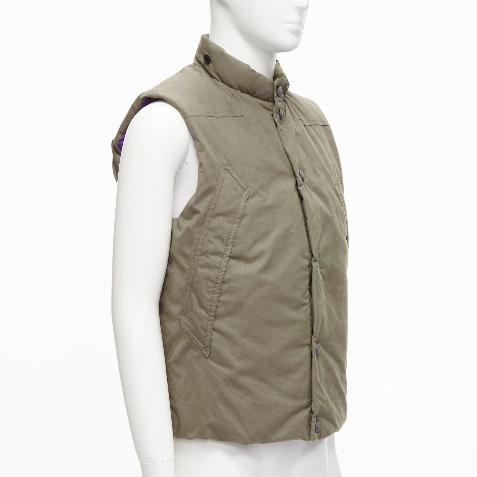 Gray DER SAMMLER weatherproof 100% ventile cotton padded puffer vest jacket EU48 M For Sale