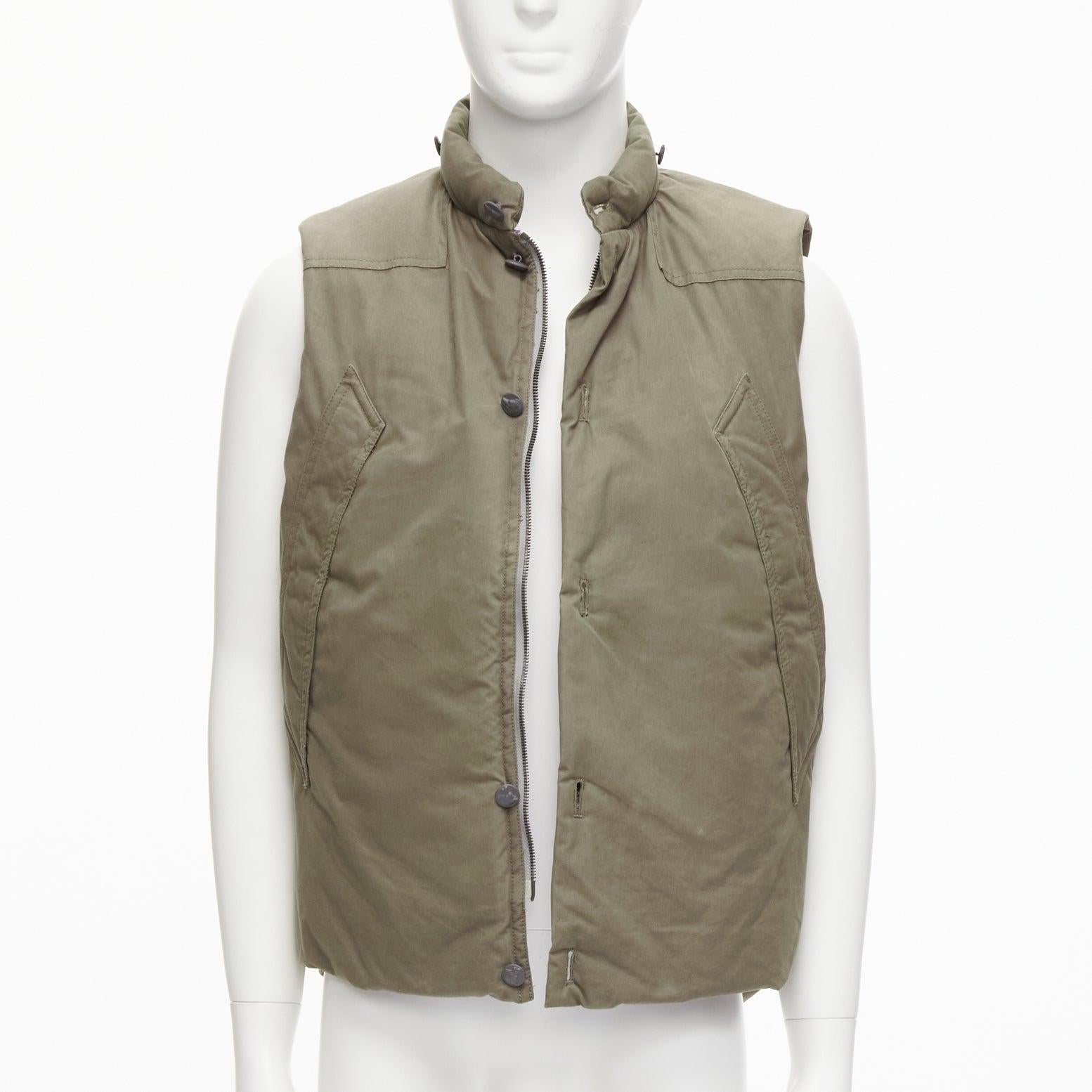 DER SAMMLER weatherproof 100% ventile cotton padded puffer vest jacket EU48 M For Sale