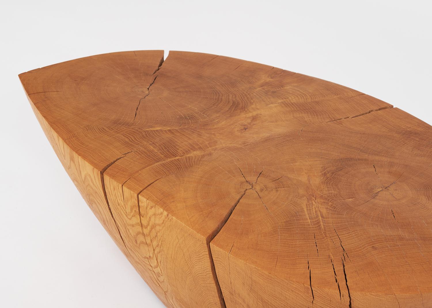 Der Stein by KASPAR HAMACHER, an organic shaped coffee table. Each piece is made from a solid piece of wood from naturally fallen trees.

Handmade in Belgium, Der Stein is made to order per your specifications.

KASPAR HAMACHER is a designer born