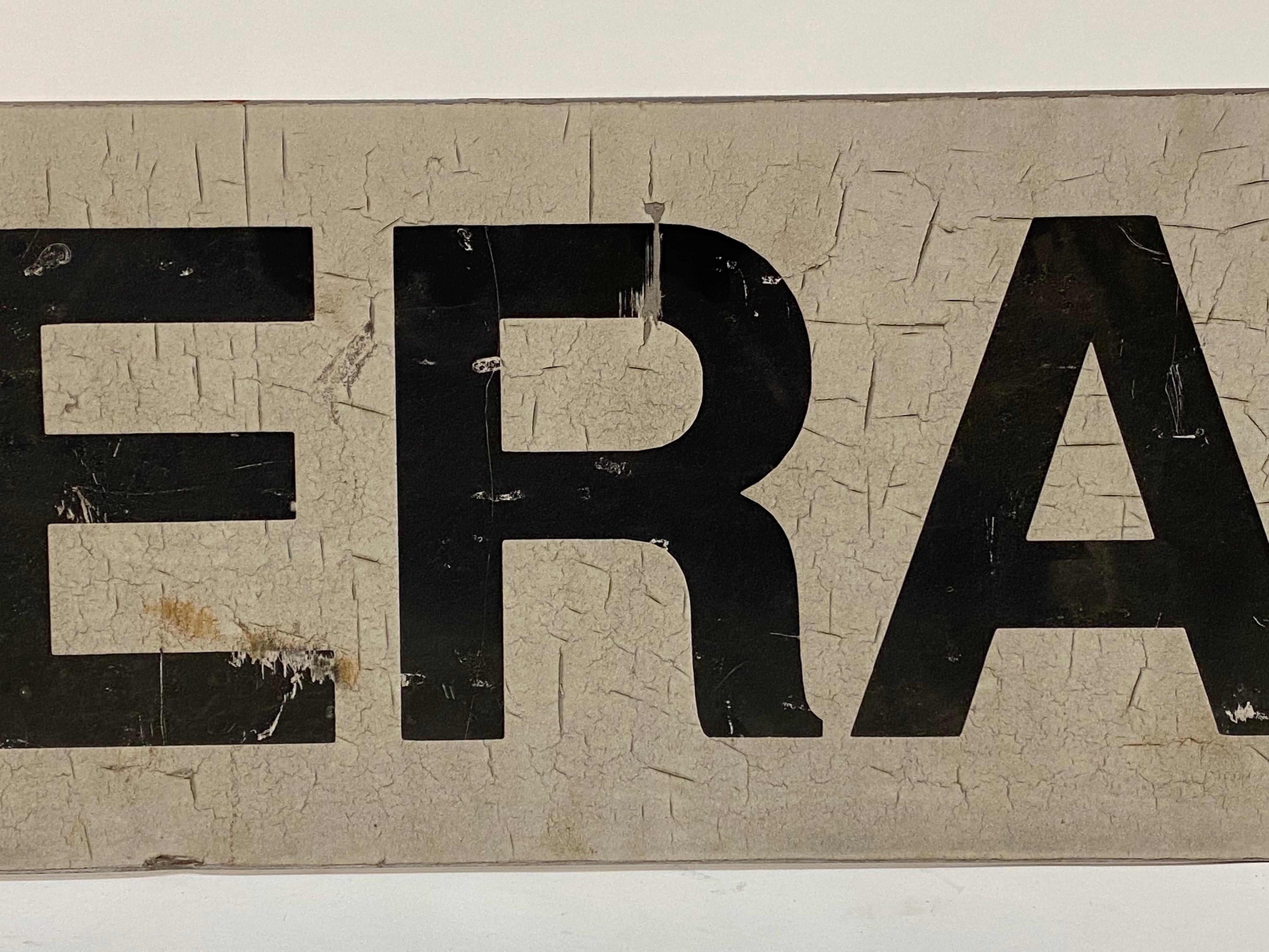 Late 20th Century Derail Railway Yard Aluminum Sign For Sale