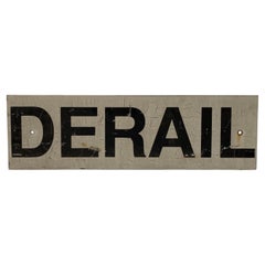 Retro Derail Railway Yard Aluminum Sign