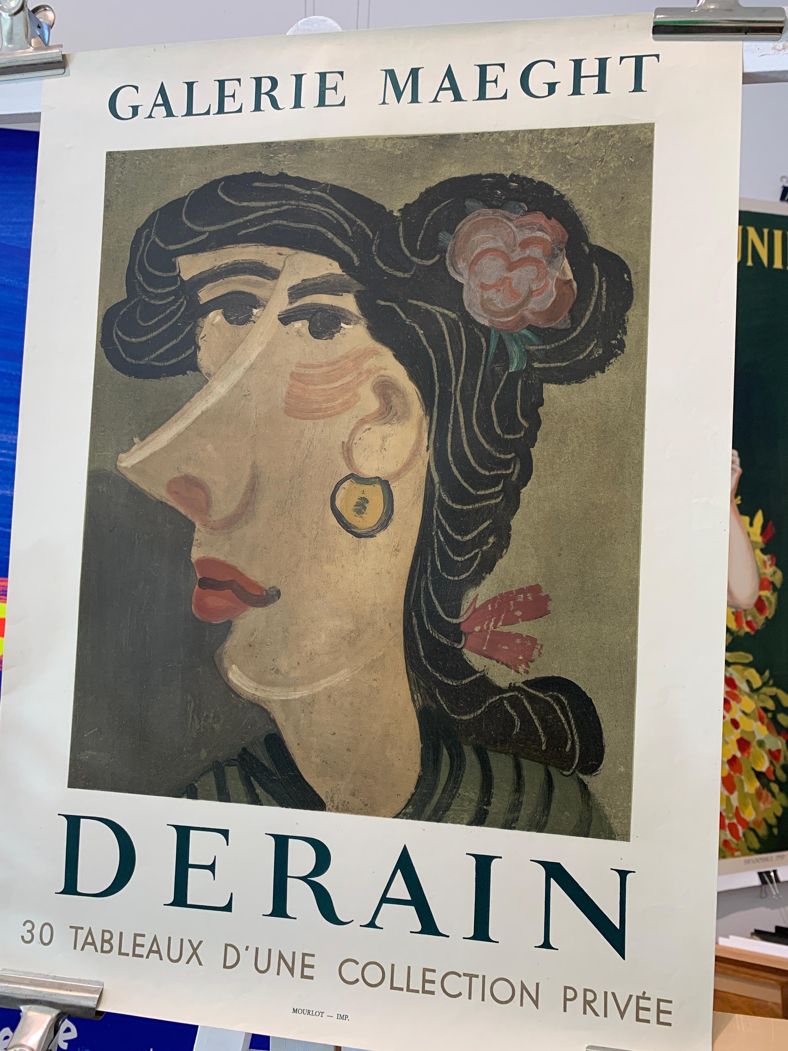 Modern 'Derain' Gaierie Maeght Original Vintage Poster  For Sale