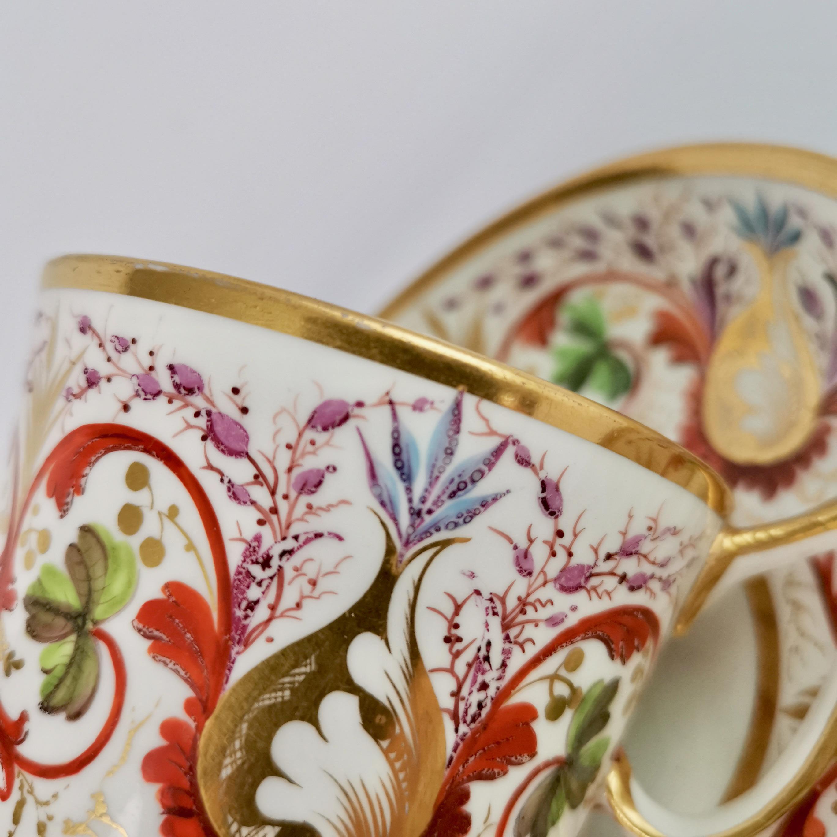 Derby Breakfast Porcelain Coffee Cup, Regency Pattern, ca 1800 4