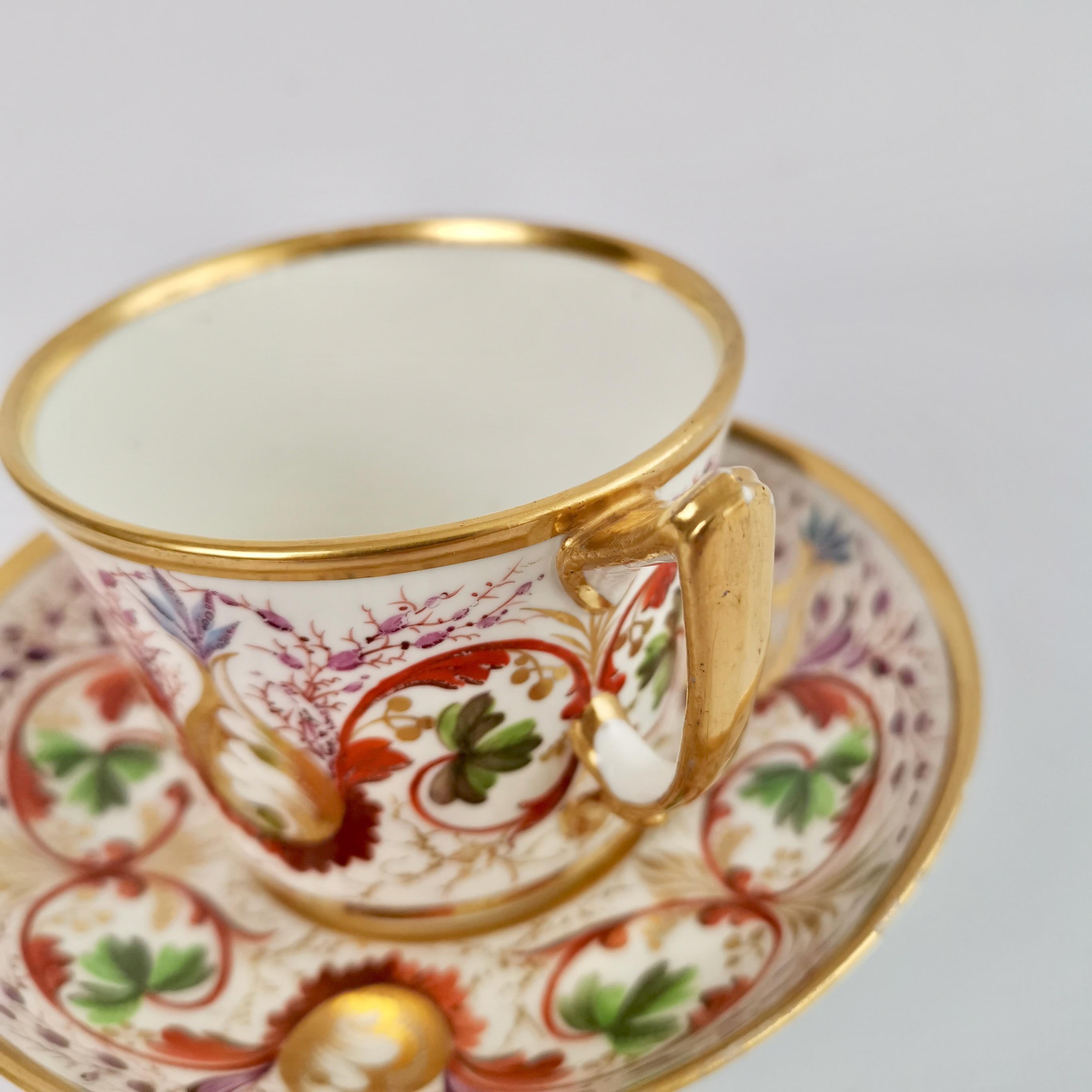 Derby Breakfast Porcelain Coffee Cup, Regency Pattern, ca 1800 6