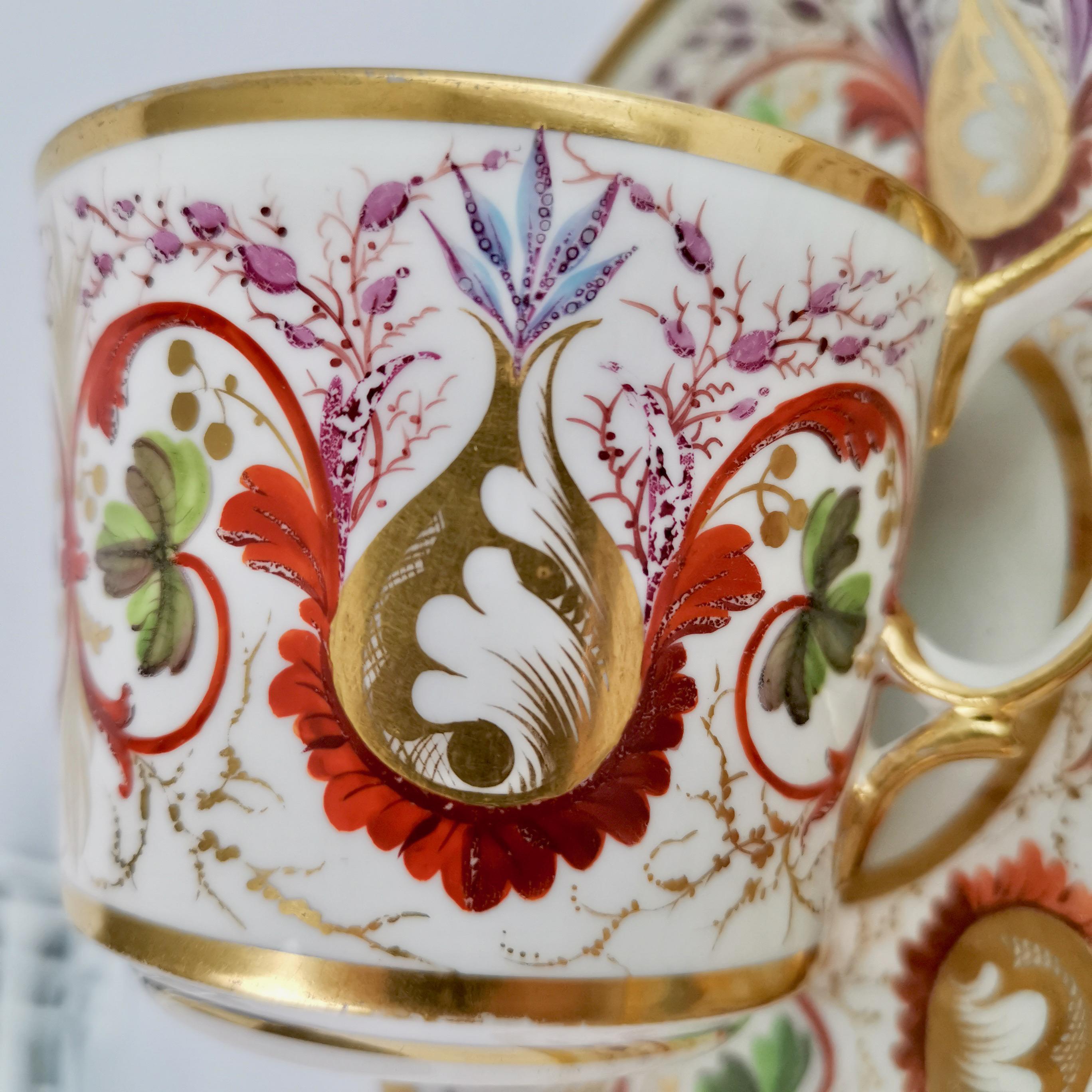 Derby Breakfast Porcelain Coffee Cup, Regency Pattern, ca 1800 2