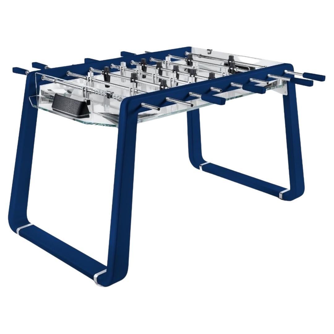 Derby Canvas Sapphire Blue Foosball Table by Impatia For Sale
