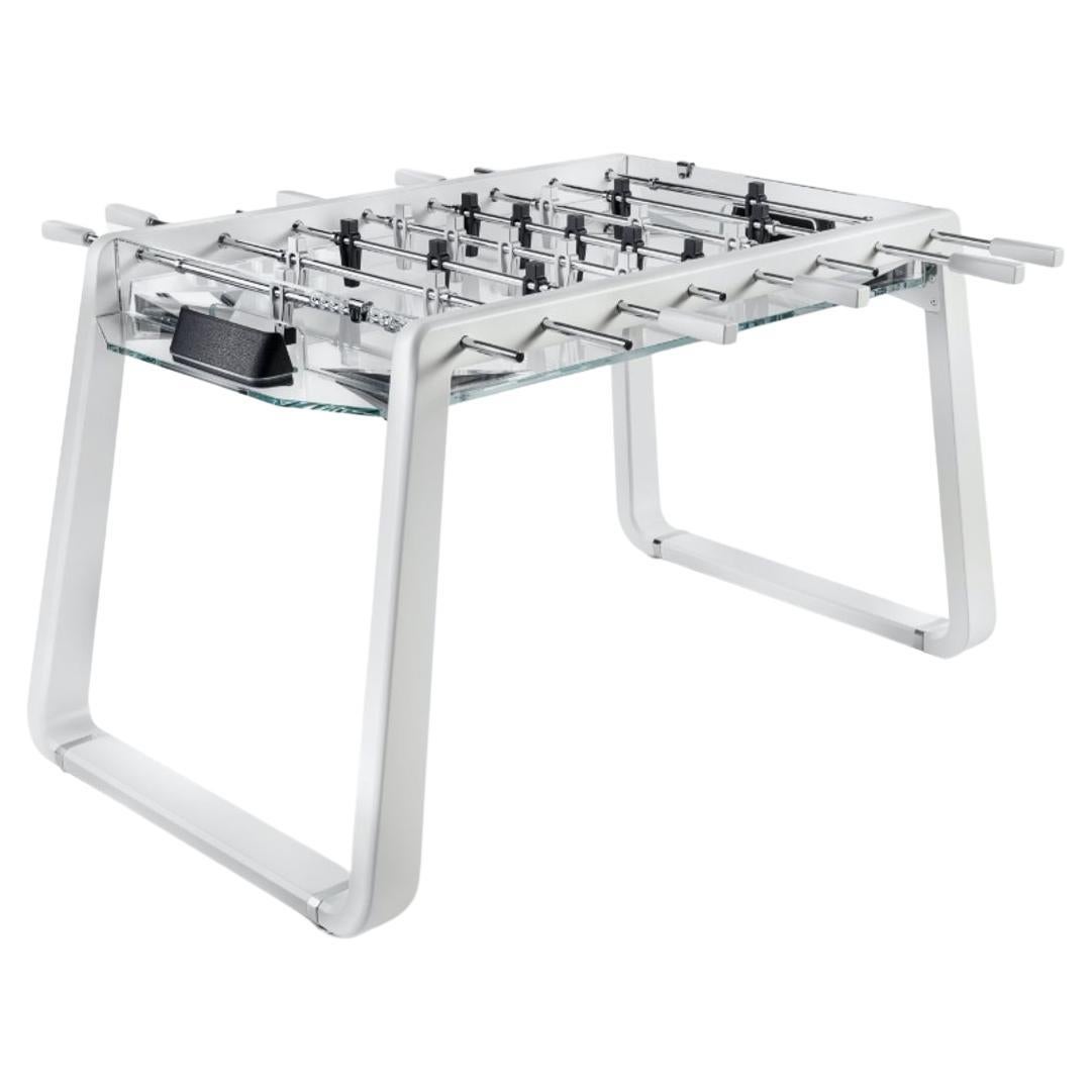 Derby Canvas White Foosball Table by Impatia For Sale