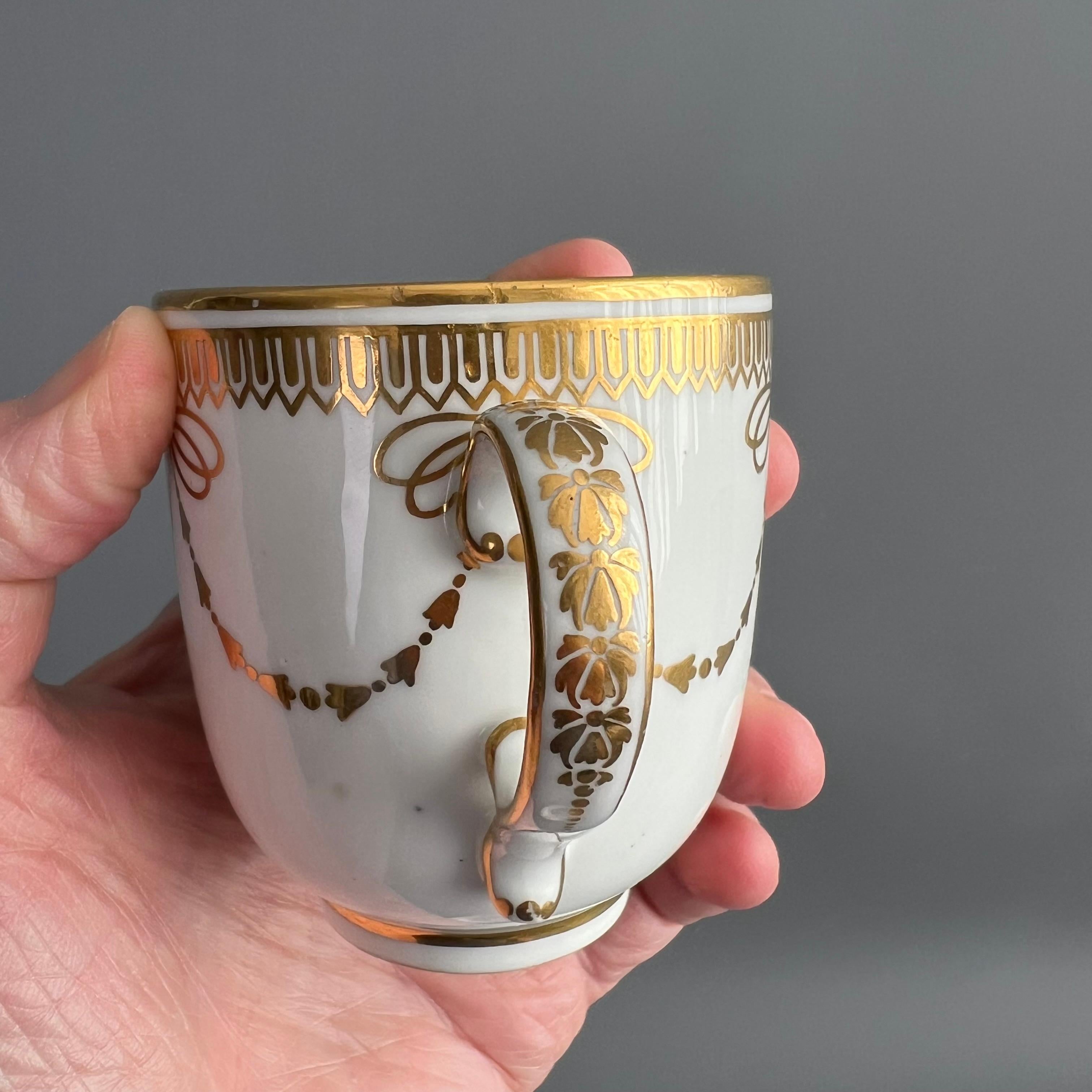 Taza de café Derby, paisajes monocromos en sepia Zachariah Boreman, ca 1785 en venta 4