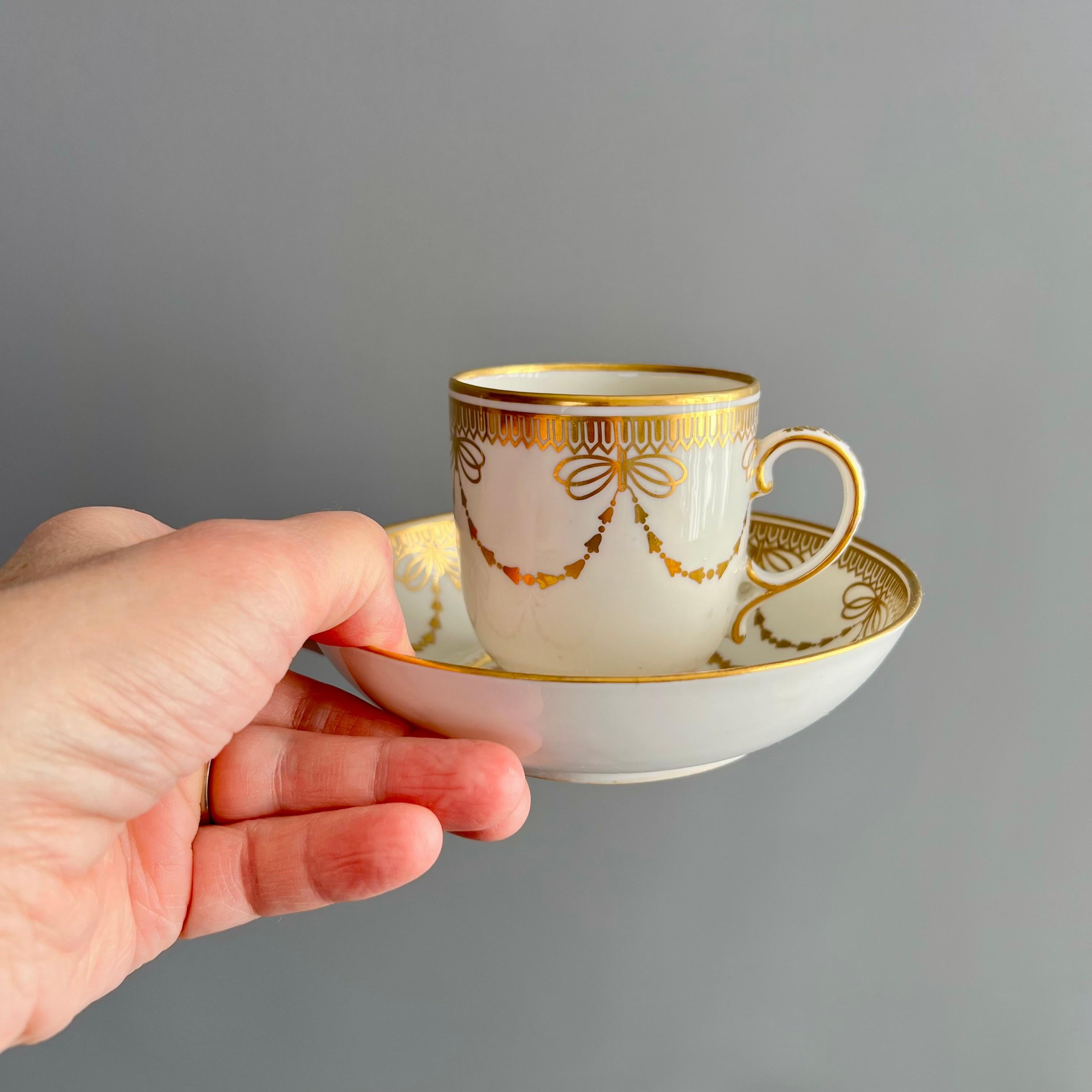 Taza de café Derby, paisajes monocromos en sepia Zachariah Boreman, ca 1785 Pintado a mano en venta